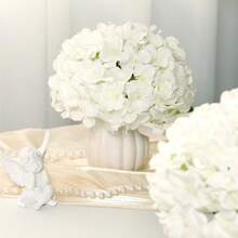 12pcs Flower Balls For Centerpieces White Hydrangea Wedding Flower Balls For Centerpieces Faux Hydrangeas Floral Arrangements Bouquet For Table Home Wedding Decoration - 白色 - 查看 3