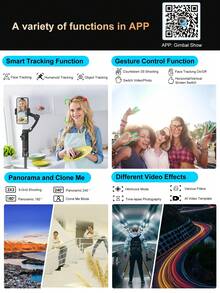 3-Axis Handheld Gimbal Stabilizer For Smartphones, Equipped With AI Module, Fill Light, Face Tracking, Detachable Magnetic Remote Control And Focus Control - Ideal For Photography, Video Recording, Vlogging And Live Streaming - Black - View 10