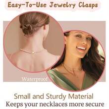 Stainless Steel Lobster Claw Clasp & Closed Jump Ring, 14K Gold Necklace Clasp & Jewelry Making Findings, Extender For Jewelry Bracelet - Multicolor - View 2