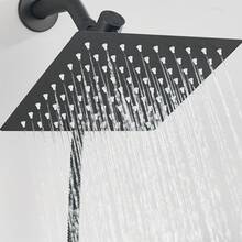 Shower Head With Handheld Spray, High-Pressure 8-Inch Rain Shower Head Set - Black - View 8