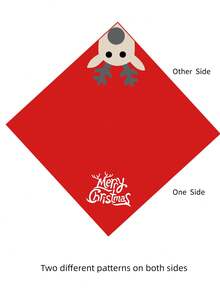 Reversible Christmas Pet Bandana With Santa Claus, Snowman And Reindeer Pattern,Halloween Devil Pumpkin Pattern Pet Kerchiefs,Adjustable Xmas Theme Pattern Printing Dog Triangle Bibs Scarfs,Suitable For Small To Medium Dogs And Cats - Soft Polyester, Machine Washable, Random Style