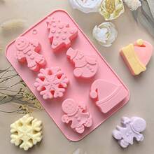 1 Khuôn silicon Giáng sinh, Khuôn nướng bánh có hình cây thông Noel, ông già Noel, mũ Giáng sinh, bông tuyết và người bánh gừng, Khuôn sô cô la Giáng sinh, Khuôn kẹo, Dùng để nướng bánh tráng miệng, bánh ngọt, quà tặng Giáng sinh, Thích hợp cho tiệc Giáng sinh, Trang trí Giáng sinh tại nhà, Đồ ngủ Giáng sinh, Quà tặng Giáng sinh - Nhiều màu - Xem 4