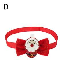 1 件圣诞限量版宠物领结，红色带有圣诞元素，迷你可爱领带适合宠物圣诞节，创意狗狗配饰，手工制作印刷差异属于正常现象，不影响使用 - 紅色 - 查看 14