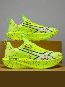 Men's Running Shoes, Lightweight Breathable Non-Slip Sports Shoes Suitable For Running, Jogging, Tennis And Gym - Casual Slip-On Shoes, Fabric Upper And EVA Sole, Suitable For All Seasons - Fluorescent Green - View 6