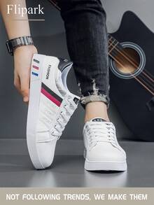 Flipark Men's Low-Top Casual Sneakers, Breathable Flat Platform Shoes, Youth Versatile Non-Slip Shoes, Suitable For Teen Summer Casual Or Outdoor Athletic Or Vacation Travel Or Graduation Gifts Or Birthday Dress Accessories