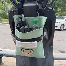 Electric Scooter Front Footrest Hanging Bag Bicycle Hanging Bag Cute Electric Bottle Scooter Front Storage Bag Mobile Phone Small Hanging Bag - Túi treo di động - màu xanh lá cây không có nắp - loại có khóa - Xem 4