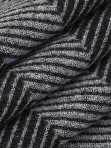 1 件经典条纹和格子印花保暖厚围巾，男女通用时尚休闲情侣围脖，适合日常穿着，秋冬 - 灰色 - 查看 4