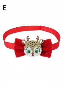 1 件圣诞限量版宠物领结，红色带有圣诞元素，迷你可爱领带适合宠物圣诞节，创意狗狗配饰，手工制作印刷差异属于正常现象，不影响使用 - 紅色 - 查看 17
