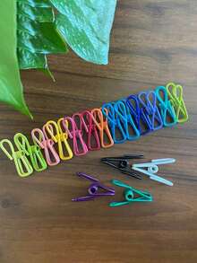 Random - Colored Multifunctional Clips, Durable Spring Clamps With Strong Grip, Packaging Bag Clips, Chip Clips, Coated Clips For Sealing Packages, Versatile Organizers For Securing Papers, Sealing Snack Bags, Tool Clips For Kitchen Camping Picnic Bbq,Organizing Crafts & Home Essentials,Ideal For Office, Kitchen, Diy Projects & Tidy Enthusiasts Seeking Efficient Clutter Management - Multicolor - View 8