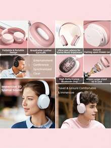 Headphones, Gaming Headphones, Bluetooth Headphones, Over-Ear Headphones, High-Capacity Wireless Headphones With Enhanced Bass For Exceptional Sound Quality, Suitable For Office, Gaming, Gym, Travel, Walking, Photography And Other Scenarios, Graduation Gift, Holiday Gift