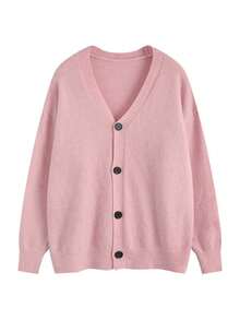 Men Cardigans - Pink - View 1