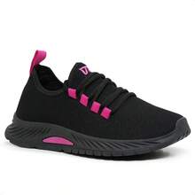 Women's Ultra Light Sport Walking Gym Fitness Running Shoes - 玫紅色 - 查看 4