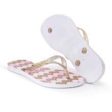 Women's Customized Flip-Flop Sandal With Original Print - Glitter - View 5
