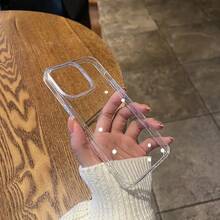 Minimalist Transparent Acrylic Phone Case Compatible With IPhone 16 Pro Max / 16 / 16 Pro / 16 Plus / 15 / 15 Pro Max / 15 Pro / 15 Plus / 11 / 12 / 13 / 14 Pro Max / XS / XR / 11 Pro / 11 Pro Max / 12 Pro / 12 Pro Max / 13 Pro / 13 Pro Max / 7 Plus / 14 Pro / 14 Pro Max / 14 Plus / 7 Plus / 8 Plus / 8 / SE2 / 16E Soft Waterproof Shockproof Anti-Fall Scratch Resistant - 無色 - 查看 3