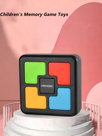 1 pieza Juego de memoria inteligente para niños con luces, consola de juego de memoria electrónica portátil - Juego de desafío de laberinto competitivo, ejercita la capacidad de pensamiento de los niños, mejora el desarrollo cognitivo, adecuado para regalos de cumpleaños de niños, regalos de aprendizaje, útiles escolares, útiles para estudiantes, útiles de papelería.