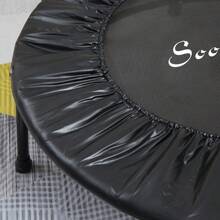 HOMCOM 40" Fitn Trampoline With Adjustable Handle Rebounder Trampoline Mini Jumper For Indoor Exercise Workout Black - Black1 - View 6