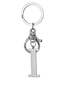 1pc Elegant Silver Letter Keychain, A-Z Alphabet Pendant, Fashionable Alloy Key Chain, Can Be Hung On Bags Or Car Keys, Perfect Accessory For Daily Use, Also A Great Gift For Couples, Friends And Family - Multicolor - View 31