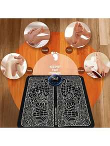 1 件遥控足部按摩器，EMS 足部按摩垫，自动足部经络按摩器，带脉冲功能