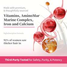 Hiplus Women'S Hair Growth Gummies, Nourish Thinning Hair And Add Thickness, Hair Growth Product With Patented Collagen Complex For Dramatic Results And Thicker, Fuller Hair, Pineapple Flavour - 90 Gummies (45 Day Supply) - 1個 - 查看 7