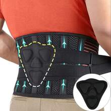 1Pc Lower Back Brace Orthopedic Lumbar Support Breathable Waist Belt - M - View 1