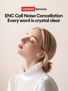 Lenovo LE201 Minimalist Bluetooth Earphones, Half In-Ear HIFI High-Quality Low-Latency Music & Gaming ENC Call Noise Cancellation Long Battery Life Comfortable Wear For Sports & Running, Wireless Earbuds Compatible With Smartphones & Computers - 彩色 - 查看 8