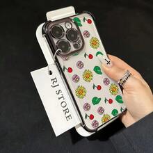 Funda de Teléfono Diseño Floral Divertido para 17 16, 15, 14, 13, 12, 11 Pro, X, XR, XS, 8, 8 Plus - Cubierta Trasera Transparente Suave con Protección Antigolpes - Colores mixtos - Ver 8