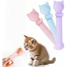 Multi-Function Cat Treat Dispenser Spoon, Suitable For Licking Cat Treats, Squeeze-Style Cat Treat Scoop, Feeder, Large Cat Food Scoop - Multicolor - View 2