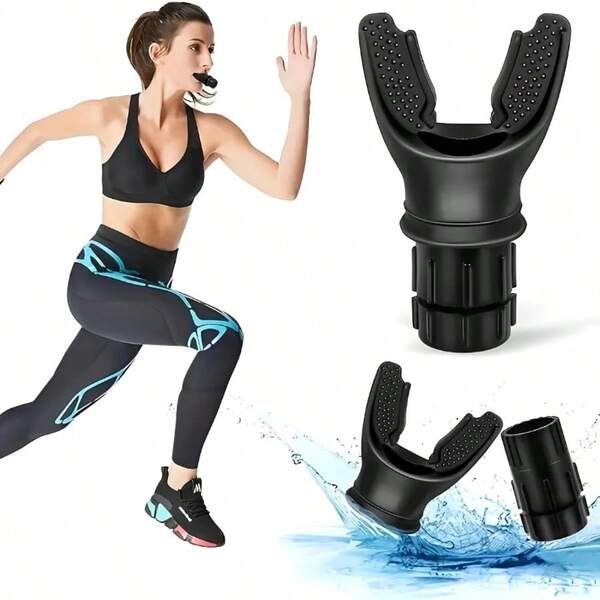 Breathing Exercise For Lungs Portable Breath Fitness Exerciser Device Endurance Workout With Adjustable Resistances Sports