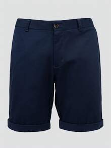 Ben Sherman Slim Stretch Chino Shorts Summer Regular Pocket Drawstring Button Beach - 藏蓝色 - 查看 4