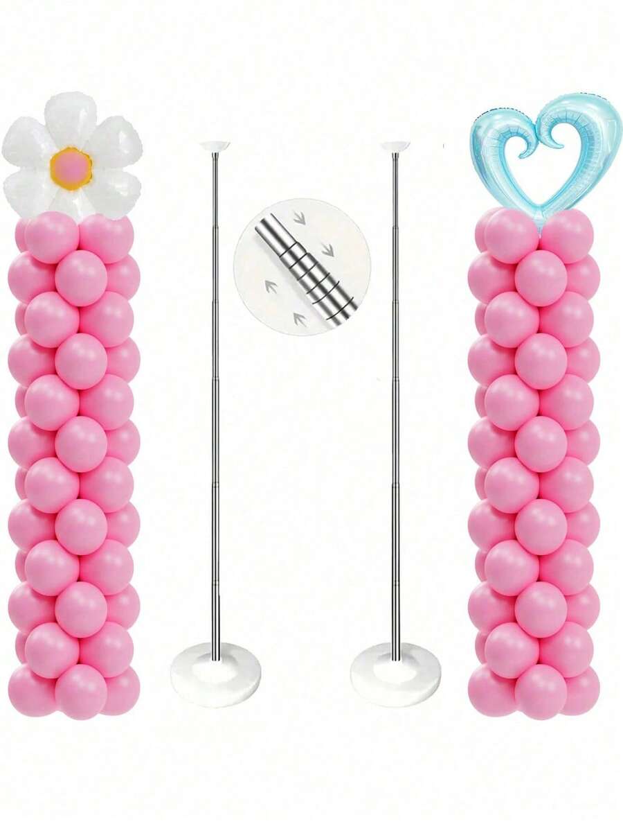 2pcs/Set Balloon Stand Holder, Floating Balloon Column, 36 Inch Helium Balloon Pole, Extendable Balloon Arch Stand - Suitable for Large Balloons - View 1