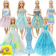 7件套娃娃公主裙时尚混搭款式（礼品袋包装）适合11.5英寸娃娃装扮，万圣节礼物、圣诞节礼物、生日礼物（不含娃娃）