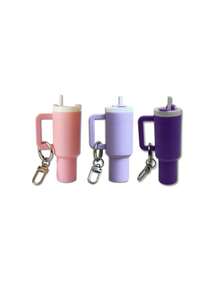 10/8/5/3/2pcs Mini Water Bottle Keychain - Street Style, Multiple Colors, Can Be Used For Keychain Accessory Charms, Wallet Charms, Cups, Wallet Accessories, Mini Water Bottle Keychain, Mini Cup Keychain, Key Ring Or Lip Balm, Cute Water Bottle Keychain, Plastic Material, A Good Gift For The Opening Season