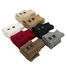 Women's Winter Warm Boot Covers, Crochet Short Boots Socks, Button Over-The-Knee Boot Covers, Women's Warm Twisted Crochet Leg Warmers, Wool Leg Warmers And Boot Covers, Winter Cold-Proof Boot Socks Warm Gift, Christmas Gift, Fashionable Warm Gift - Multicolor - View 9