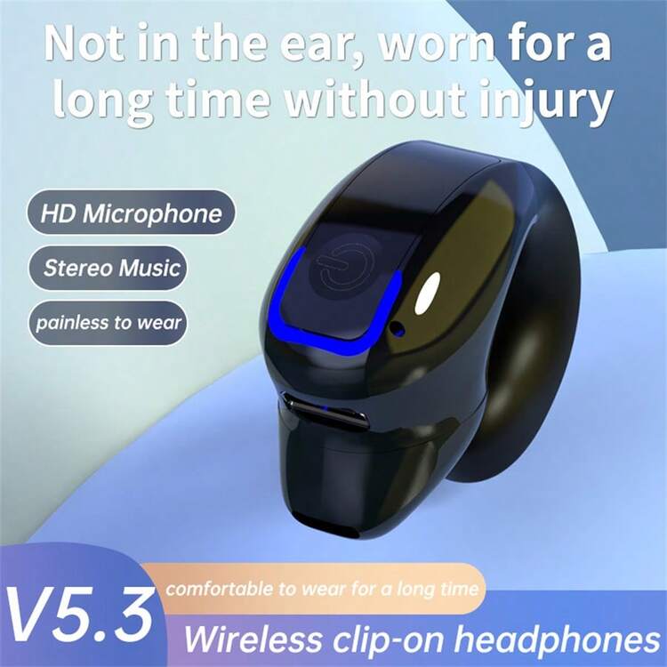Buluoli V5.3 Wireless Clip-On Headphones - Open-Ear Headphones With HD Microphone, Stereo Sound, Volume Control, Rechargeable Lithium Battery, Suitable For Tablets And Sports, Comfortable And Pain-Free Wearing - Multicolor - View 4