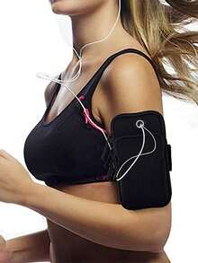 Water-Resistant Running Armband With Phone Holder & Earphone Jack, Lightweight Sports Arm Pouch With Adjustable Strap For Jogging, Gym, Cycling, Hiking, Camping, Travel, Outdoor Workout, Daily Commute, Summer Fitness, Holiday Essentials, Gift For Men & Women