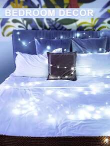 Dây đèn LED bằng đồng dài 1/3/5/10m, chạy bằng pin, dùng để trang trí trong nhà/ngoài trời, thích hợp cho phòng ngủ, tường phòng, tiệc cưới, lều cắm trại, sân vườn, cây thông Noel và nhiều nơi khác. - dây đồng - Xem 9