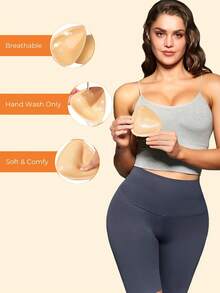 双面粘性胸罩插入物、雪白粘性胸罩插入物、粘性胸罩聚拢、自粘垫超即时提升胸罩、用于运动胸罩泳衣的聚拢比基尼垫 - 彩色 - 查看 7