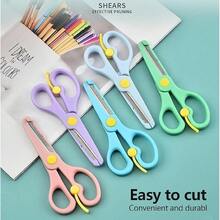(Free Shipping)1PCS Plastic Safety Scissors, Children's Training Scissors, Cute Colored Scissors, Children's Handmade Scissors,Kids Scissors,Scissors Cute,Scissors For Kids - 隨機 - 查看 3