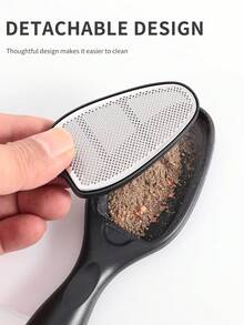 1pc New Professional Stainless Steel Multifunctional Removable Foot Care Tool, Suitable For Removing Calluses, Dead Skin, Suitable For Wet And Cracked Feet