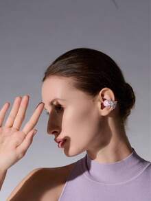 HP 夹耳式蓝牙无线耳机，带 TWS 立体声、ENC 通话降噪、IPX4 防水、5.4 自动配对耳机、带麦克风触控的无线耳机（适用于 Android 和其他系统）、带麦克风的游戏耳机和扬声器，是送给学生和办公室工作人员的绝佳节日母亲节礼物 - 套裝 - 查看 4