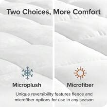ALPSWAN Reversible Mattress Pad Cooling & Warm Mattress Topper 8-21" Deep Pocket Mattress Cover Quilted Fitted Soft Breathable Mattress Protector - 白色 - 查看 4