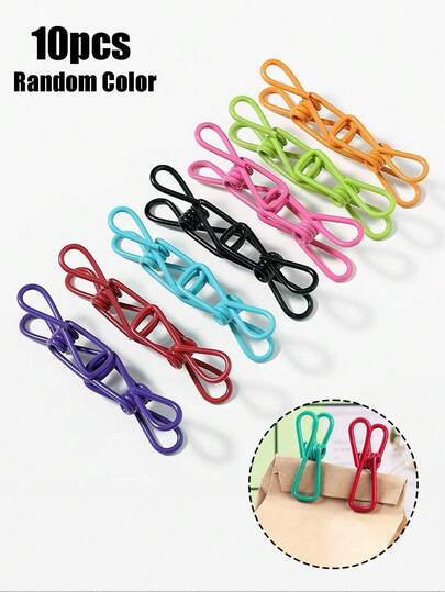 Random - Colored Multifunctional Clips, Durable Spring Clamps With Strong Grip, Packaging Bag Clips, Chip Clips, Coated Clips For Sealing Packages, Versatile Organizers For Securing Papers, Sealing Snack Bags, Tool Clips For Kitchen Camping Picnic Bbq,Organizing Crafts & Home Essentials,Ideal For Office, Kitchen, Diy Projects & Tidy Enthusiasts Seeking Efficient Clutter Management
