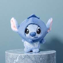 Miniso Móc khóa hình Stitch đội mũ trái cây số 4 của Disney, dây đôi. Thiết kế Stitch cổ điển kết hợp với chiếc mũ trái cây, đầy sáng tạo, hoàn hảo để trang trí ba lô và móc khóa (1 chiếc). - Màu xanh lam - Xem 1