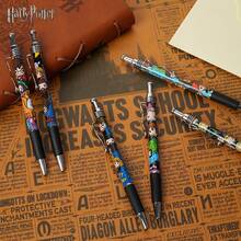 Warner Bros Set Of 6 Harry Potter Hogwarts Cartoon Style Gel Ink Pens Officially Licensed Medium Point Black Gel Ink Pens For Adults Journaling Drawing Writing And Office Supplies Great As Gifts And Stocking Stuffers