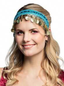Women Belly Dance Costumes Hair Hoop Dance Head Headband Head Chain Stage Performance Decor Accessories - Multicolor - View 7