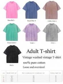 [Pure Cotton Summer T-Shirt] 285g Pure Cotton Young Man Summer Short Sleeved T-Shirt - Comfortable Breathable Casual Round Neck Street Sports Car Pattern Letter Print