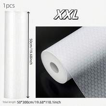 1 Roll Transparent Waterproof Non-Slip Mat, Suitable For Kitchen Cabinets, Shelves, Desks