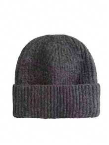 1 قطعة قبعة محبوكة من شعر الأرنب للنساء في فصلي الخريف والشتاء، قبعات محبوكة دافئة بأذرع للأذن للرجال، قبعة دافئة ذات نسيج فاخر للتزلج في الهواء الطلق، قبعة بلون واحد عصرية وبسيطة بتصميم كبير