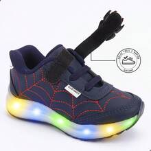 Club Happy Calcados Children's Tennis Shoes For Boys Spider Shoes 23 To 27 - Màu xanh hải quân - Xem 7