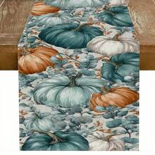 1 Piece Of Halloween Patterned Table Flag, Including Pumpkin And Black Cat, Made Of 72 Inch Knitted Polyester Fiber, Suitable For Holiday Gathering Tables, Home Kitchen Decoration, And Gifts.